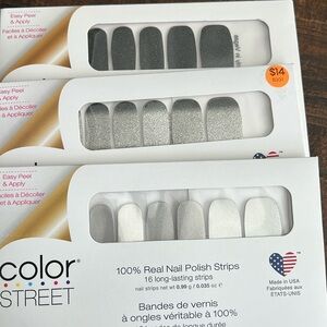 Colorstreet nail strips bundle of 3. Sealed in package